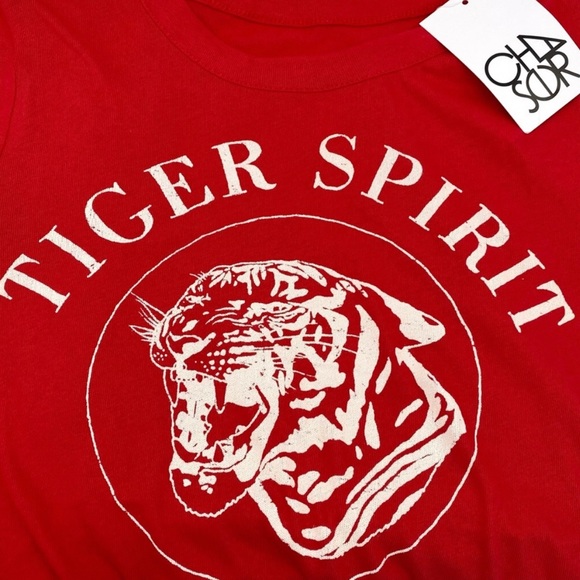 CHASOR Tiger Spirit Gauzy Cotton Cropped High-Low Muscle Tank - Picture 4 of 4